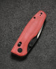 CMB Predator Axis Lock Folding Knife - 3.42" D2 Satin Blade, Red Micarta Handle