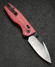 CMB Predator Axis Lock Folding Knife - 3.42" D2 Satin Blade, Red Micarta Handle