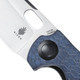 Kizer Cutlery Vanguard Sheepdog C01C Folding Knife - 3.3" 154CM Satin Blade, Blue Richlite Handles - V4488C3