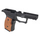 Sharps Bros P365 Series Grip Module - Fits Sig P365/XL/X/X Macro with No Manual Safety, Anodized Black Finish, Includes Brazilian Cherry Grip Panels