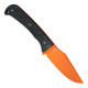 Hogue Extrak Fixed Blade Knife - 3.3" CPM-M4 Hunter Orange Cerakote Clip Point, Black G10 Handles, Kydex Sheath - 35864