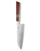 Xin Cutlery XinCraft Santoku Chef Knife - 7" Sandvik 14C28N Blade, White buffalo horn, Rosewood and Nickle Silver Handle - XC142