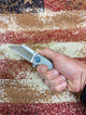 B'yondEDC Limited Edition Wharning Folding Knife - 3.0" M390 Wharncliffe Blade, Titanium Handles