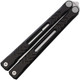 REVO Knives Nexus Balisong Butterfly Knife - 4.5" 154CM Stonewashed Clip Point Blade, Black Milled Aluminum Handles