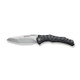 CIVIVI Knives Gavko Spiny Dogfish Folding Knife - 3.47" 14C28N Stonewashed Reverse Tanto Blade, Milled Black G10 Handles - C22006-1