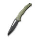 CIVIVI Knives Gavko Spiny Dogfish Folding Knife - 3.47" 14C28N Black Stonewashed Reverse Tanto Blade, Milled OD Green G10 Handles - C22006-3