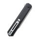 CIVIVI Knives Chronic Flipper Knife - 3.22" Satin Clip Point Blade, Black G10 Handles - C917C