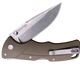 Cold Steel Verdict Folding Knife - 3" 4116 Stonewashed Spear Point Blade, Flat Dark Earth GFN Handles - FL-C3SPSSFDE