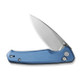 CIVIVI Knives Altus Folding Knife - 2.97" Nitro-V Stonewashed Drop Point Blade, Blue Aluminum Handles - C20076-6