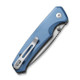 CIVIVI Knives Altus Folding Knife - 2.97" Nitro-V Stonewashed Drop Point Blade, Blue Aluminum Handles - C20076-6