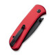 CIVIVI Knives Qubit Folding Knife - 2.98" 14C28N Black Stonewashed Drop Point Blade, Red Aluminum Handles - C22030E-2