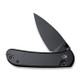 CIVIVI Knives Qubit Folding Knife - 2.98" 14C28N Black Stonewashed Drop Point Blade, Black Aluminum Handles - C22030E-1