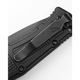 Benchmade 9071SBK Claymore AUTO Folding Knife - 3.6" CPM-D2 Cobalt Black Tanto Combo Blade, Black Grivory Handles