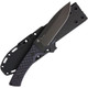 Spartan Blades Damysus Fixed Blade Knife - 5.5" 1095 Black Powder Coated Blade, Black Micarta Handles, Black Injection Molded Sheath - SBSL003BKBK