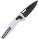 SOG One-Zero XR Folding Knife - 3.11" S35VN Black TiNi Drop Point Blade, White Aluminum Handles, Black Chrome Accents - XR Lock - 12-73-05-57