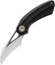 Bestech Knives Bihai Front Flipper Knife - 2.15" 14C28N Two Tone Satin/Gray Hawkbill Blade, Black G10 Handles - BG53A-2