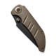 We Knife Company Riff-Raff Folding Knife - 3.12" CPM-20CV Black Stonewashed Clip Point Blade, Bronze Titanium Handles - WE22020B-1