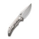We Knife Company Riff-Raff Folding Knife - 3.12" CPM-20CV Bead Blasted Clip Point Blade, Bead Blasted Titanium Handles - WE22020B-4