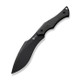 CIVIVI Knives Vaquita II Mini Fixed Blade - 3.2" Nitro-V Black Stonewashed Kukri Blade, Dark Green Canvas Micarta Handles, Kydex Sheath - C047C-3