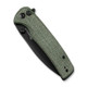Sencut Knives Sachse Flipper Knife - 3.47" Black Stonewashed Drop Point Blade, Green Canvas Micarta Handles - S21007-2