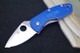 Spyderco Ambitious Lightweight Folding Knife - 2.31" S35VN Satin Serrated Blade, Blue FRN Handles - C148SBL