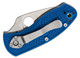 Spyderco Ambitious Lightweight Folding Knife - 2.31" S35VN Satin Serrated Blade, Blue FRN Handles - C148SBL