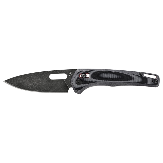 Gerber Sumo Pivot Lock Folding Knife 3.875 7Cr17M0V Stonewashed Plain  Blade, Black and White Layered G10 Handles - KnifeCenter - 31-001815