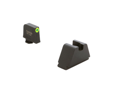 AMERIGLO Green Tritium Orange Outline Front, Green Tritium White Outline Rear, Custom ClassicSight Set Compatible With Glock Gen 1-4 9mm/.40/.380, Gen 5 10mm/.45