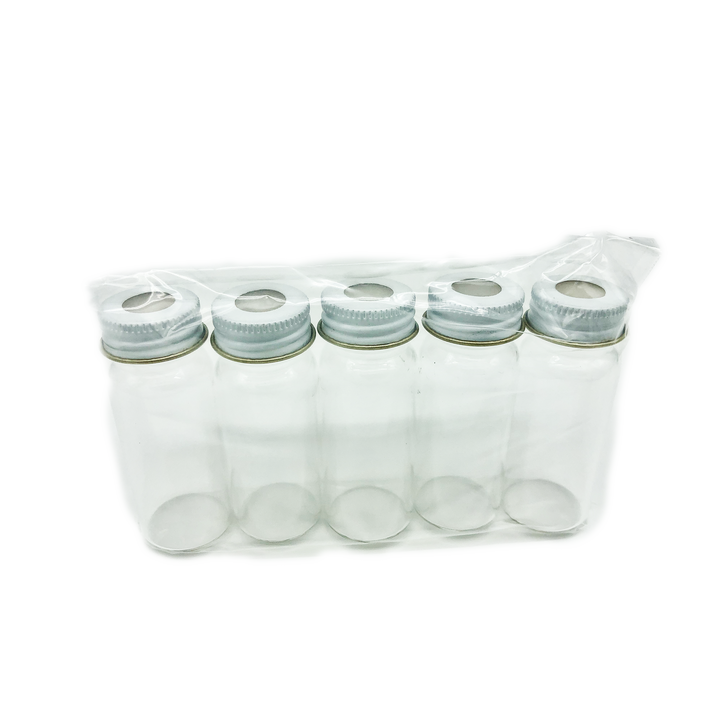 Bottle Kit. Glass Sample bottles with metal cap and septa.