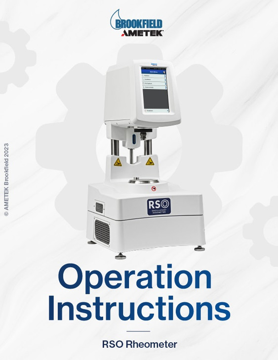 RSO Rheometer Operations Manual
