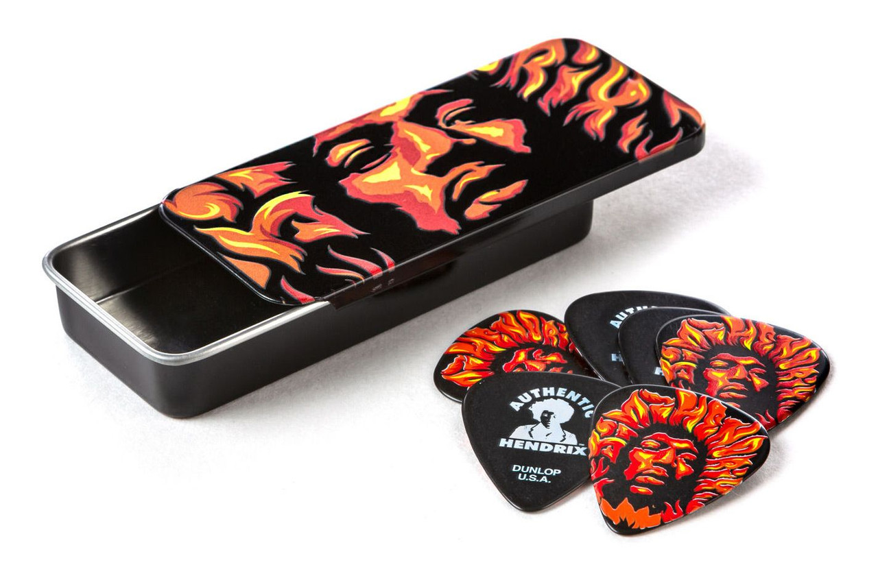 Dunlop Jimi Hendrix Collectors Guitar Picks and Tin