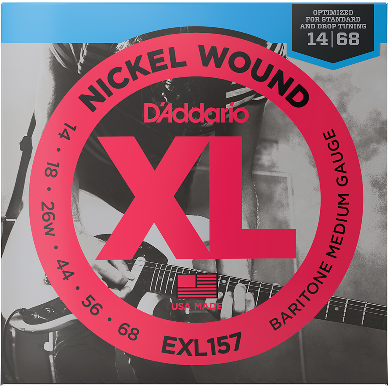 D'Addario EXL157 Nickel Wound Electric Guitar Strings Baritone