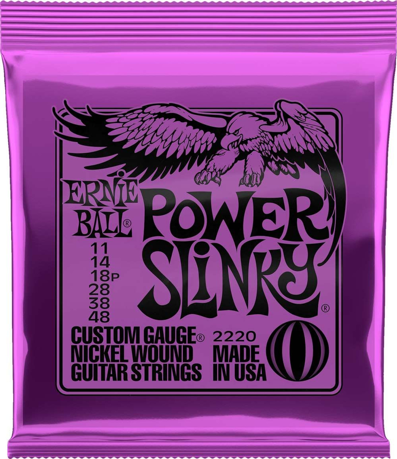 Ernie Ball 2220 Nickel Power Slinky Electric Guitar Strings 11-48