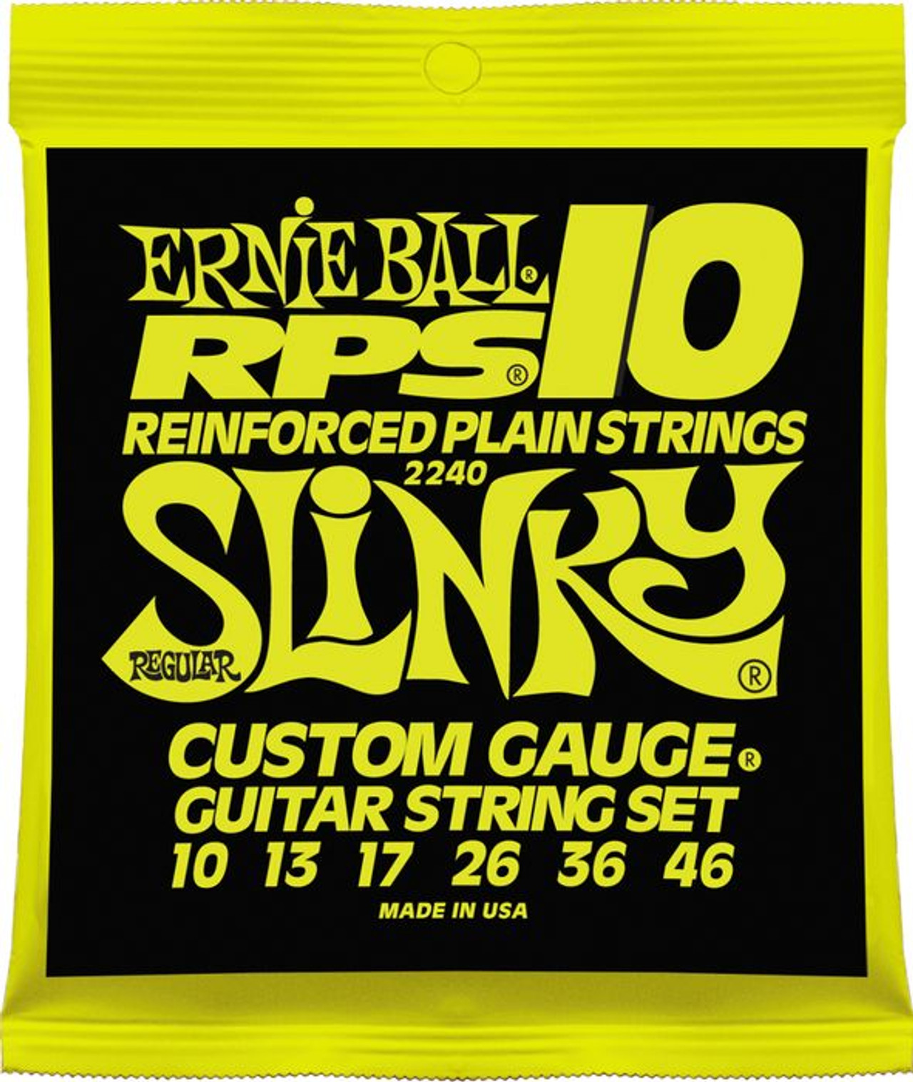 Ernie Ball Nickel Wound RPS Electric Guitar Strings 2240 Regular RPS Slinky 10-46