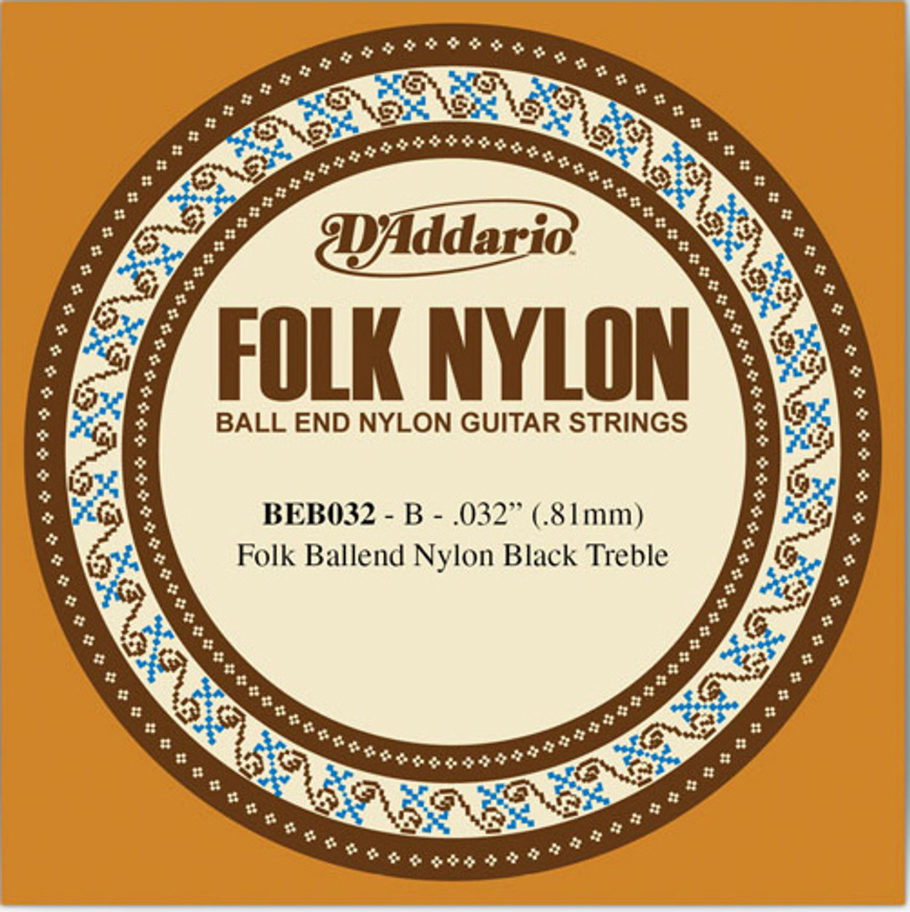 D'Addario EJ Ball End Nylon Folk Guitar Single Strings BEB032