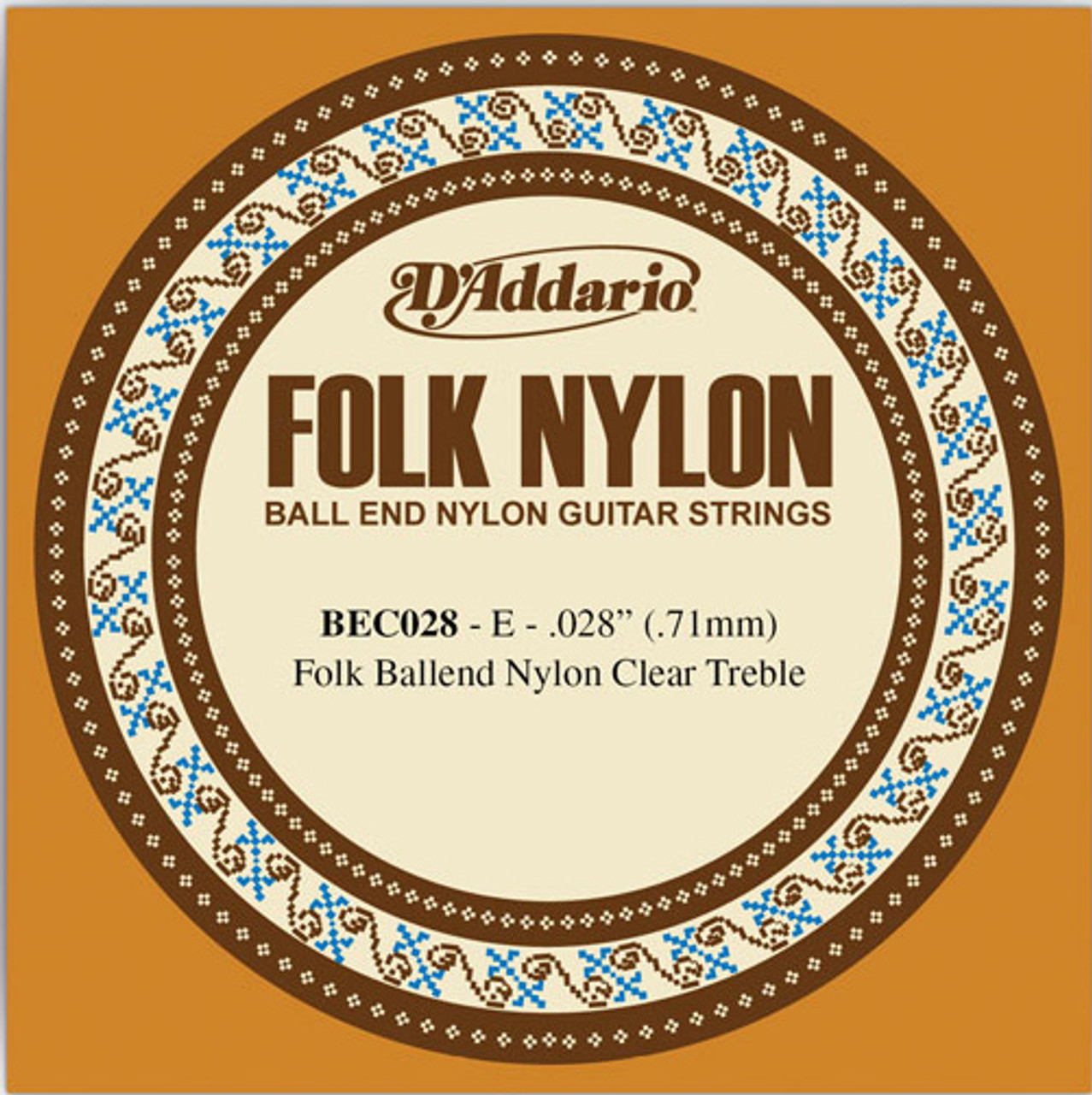 D'Addario EJ Ball End Nylon Folk Guitar Single Strings BEC028