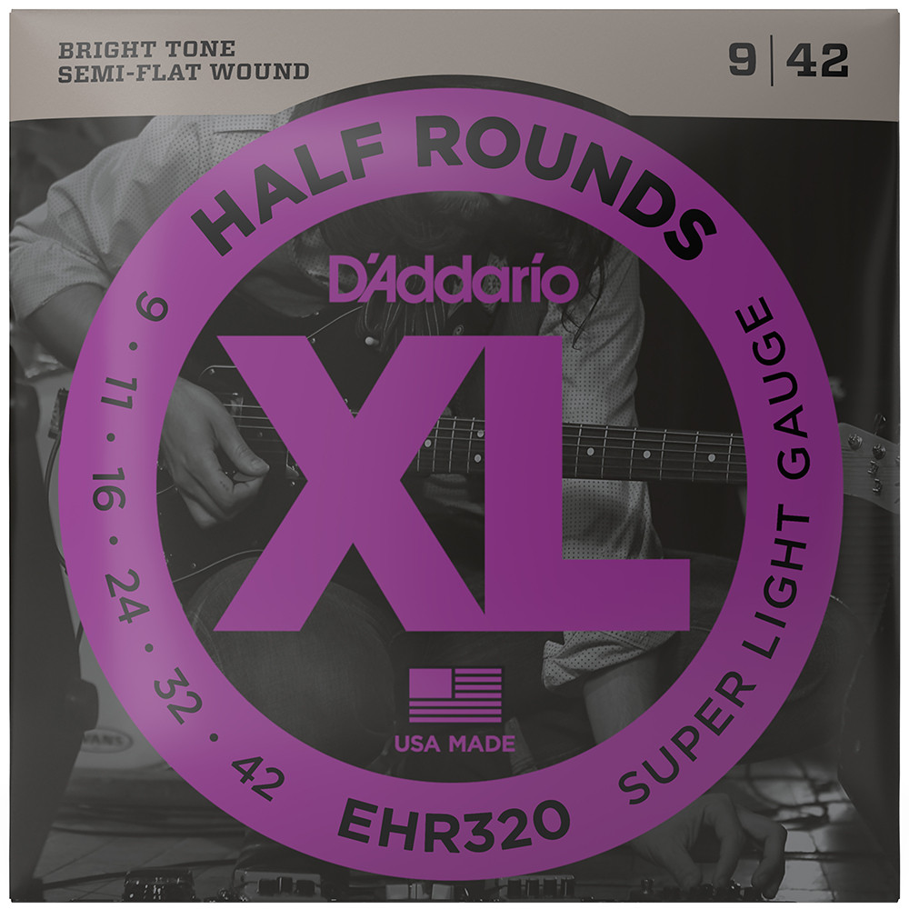 D'Addario Half Round Electric Guitar Strings EHR320 Super Light 9-42