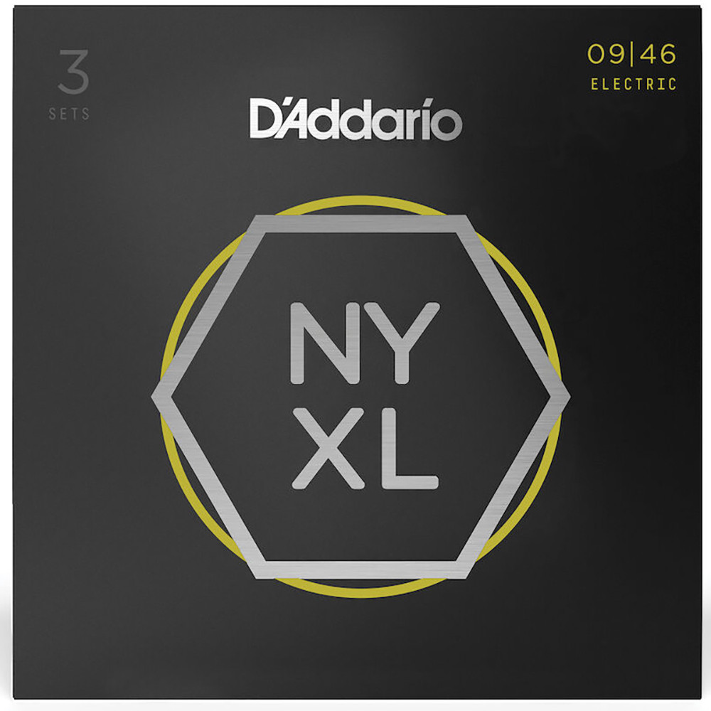 D'Addario 3 Pack NYXL Electric Guitar Strings NYXL0946-3P Super
