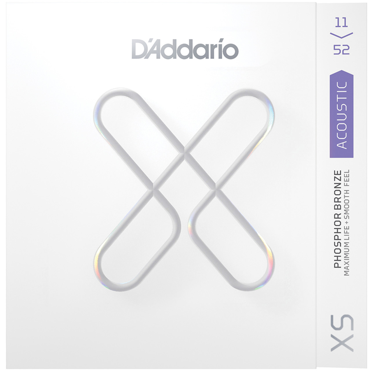 D'Addario XSAPB1152 XS Coated Phosphor Bronze Acoustic Guitar Strings Custom  Light 11-52