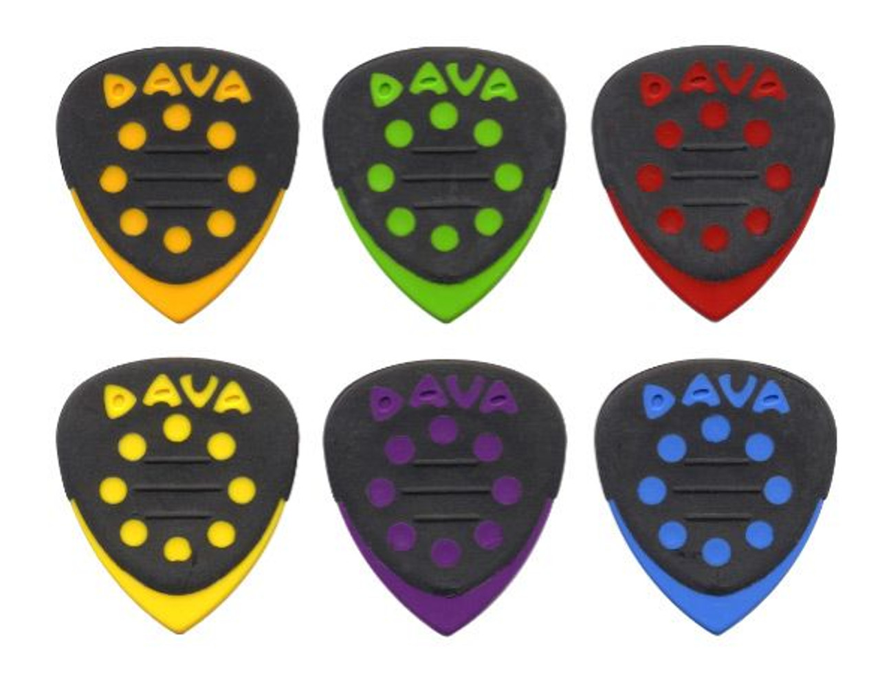 Pack　Grip　Picks　Assorted　GRPTP-A　Tips　Dava　Guitar　Delrin　Colors