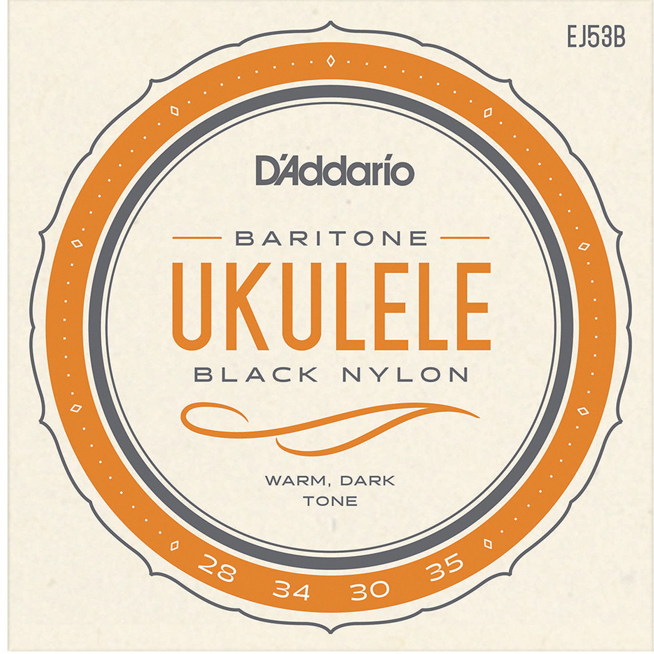 D'Addario EJ53B Baritone Black Nylon Ukulele Strings