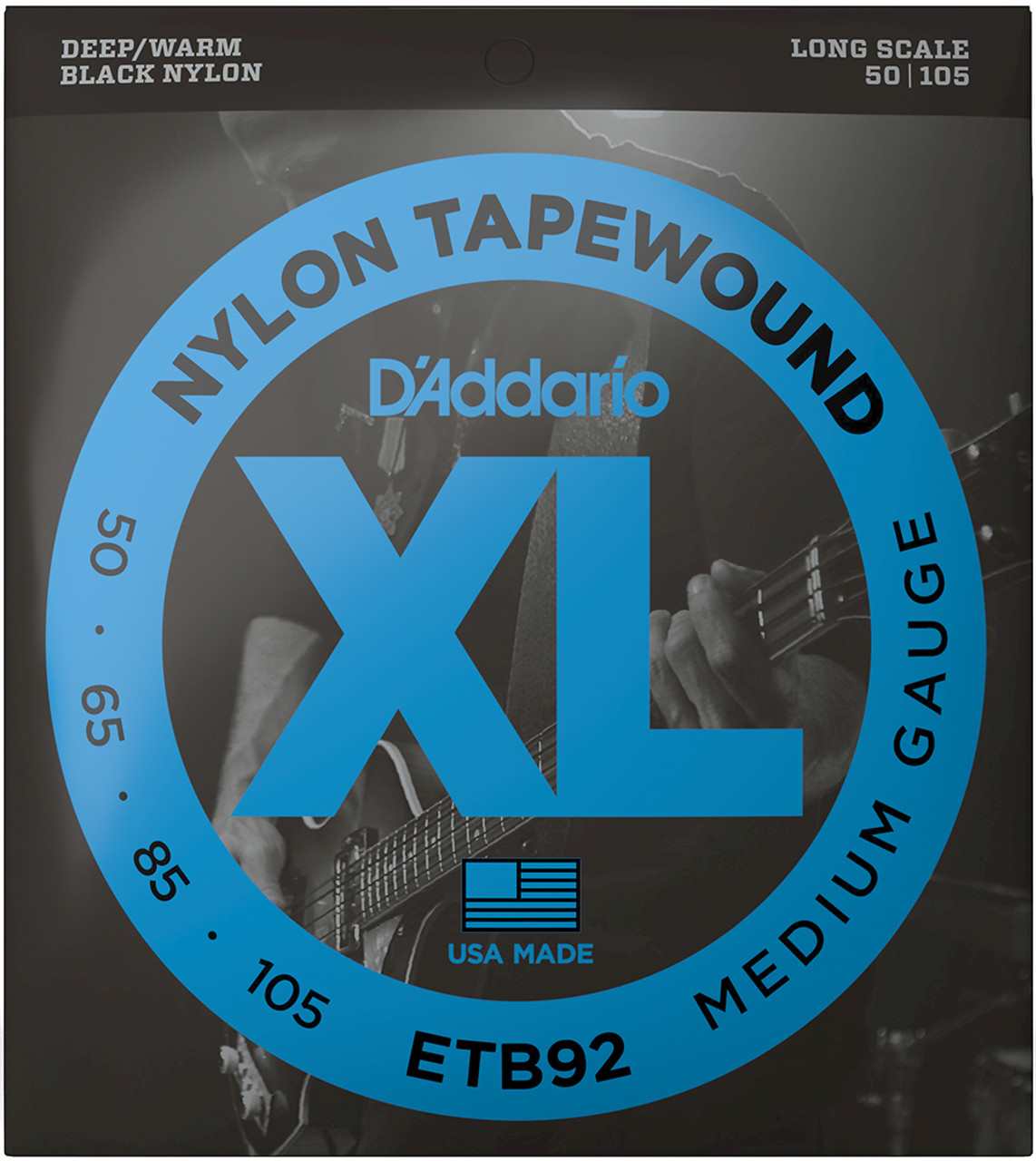 D'Addario XL Nylon Tapewound Bass Guitar Strings