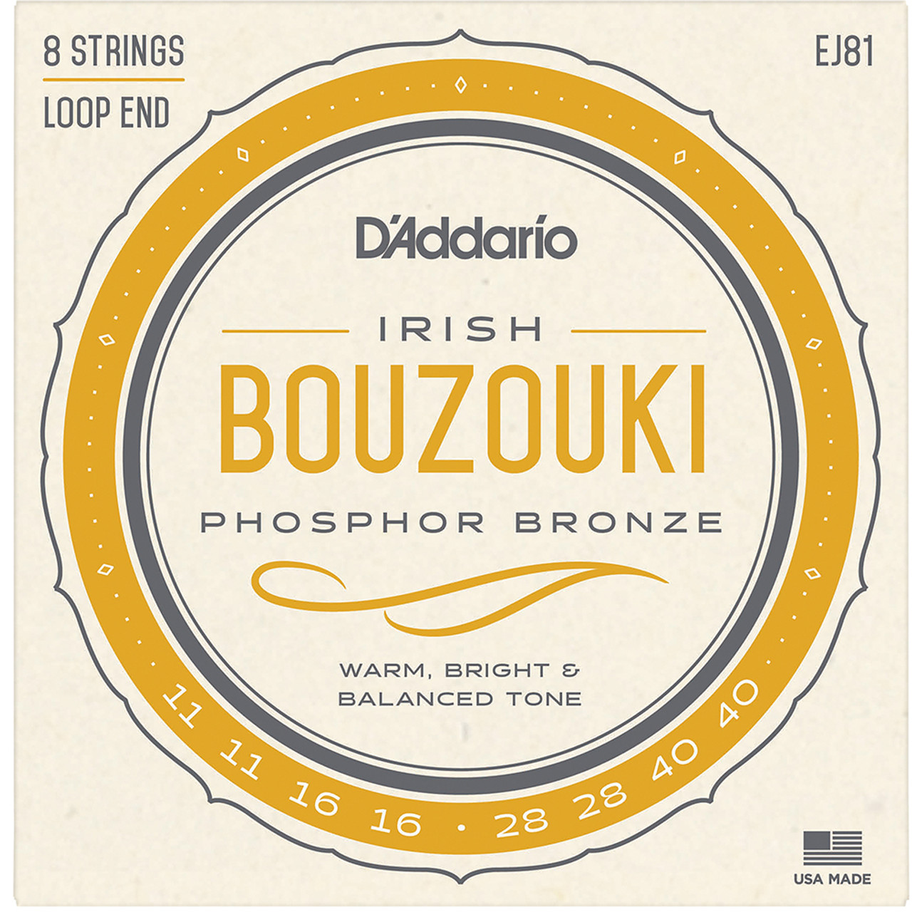 D Addario EJ81 Phosphor Bronze Irish Bouzouki Strings