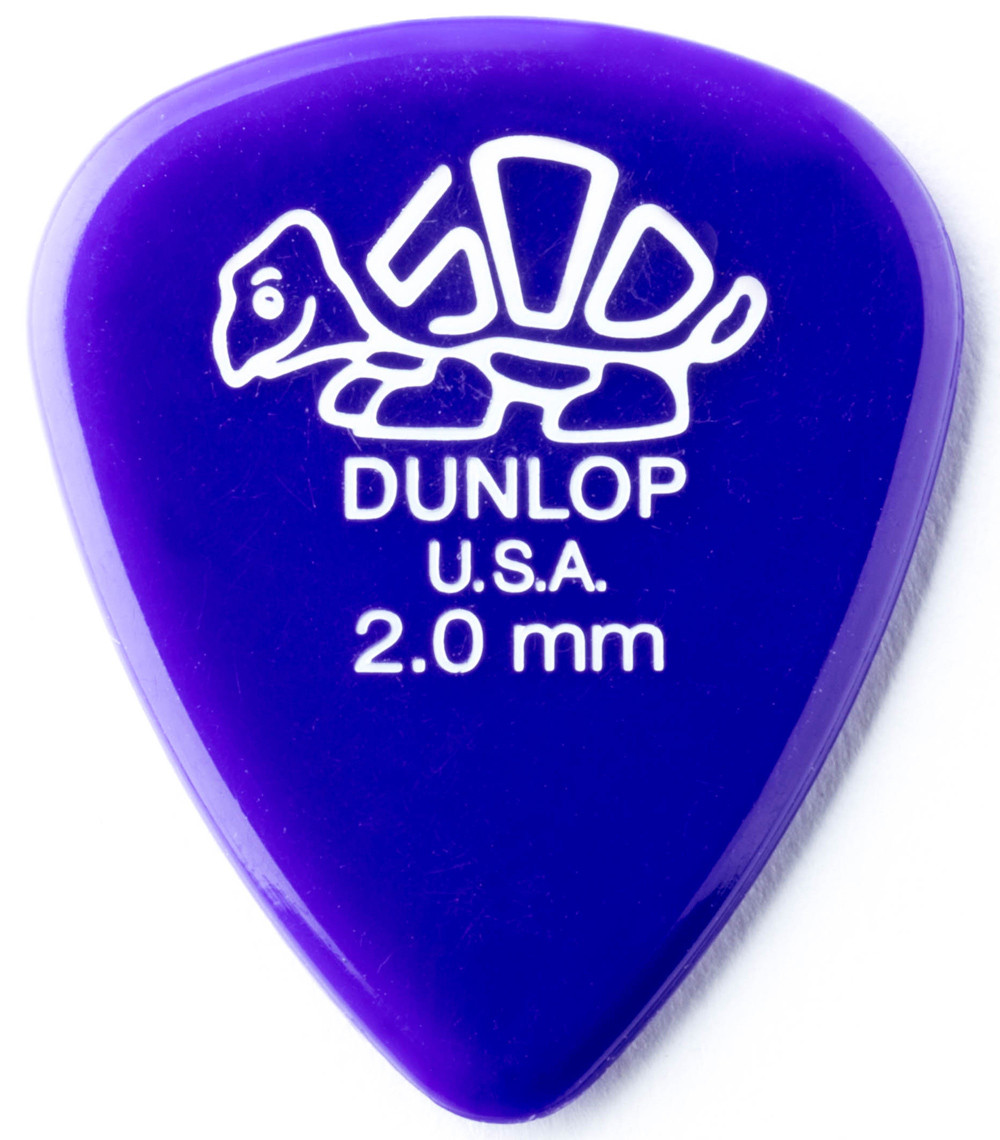 Dunlop Delrin 500 Guitar Picks Purple 2.0mm 72 Refill Bag