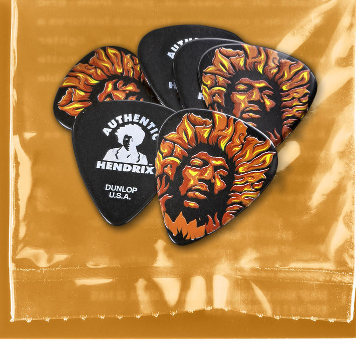 Dunlop Jimi Hendrix Star Haze Plektren – 6er Pack, Bedruckt Mit Trippy-Artwork Von ILOVEDUST