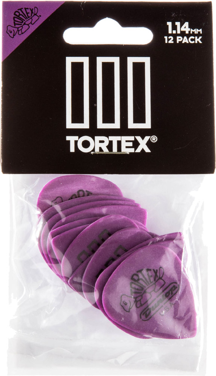 Dunlop Tortex TIII Guitar Picks 462 Purple 1.14mm 12 Pack