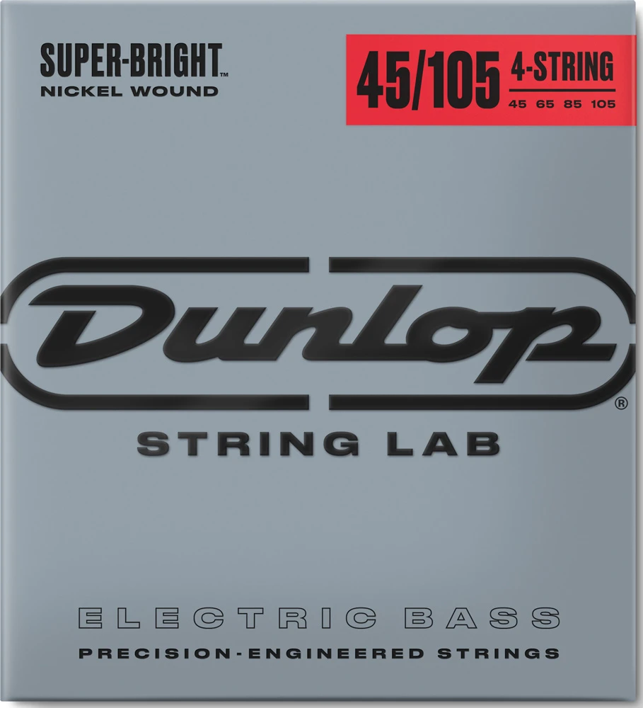 Dunlop Super Bright Bass Strings – Short Scale 45-105 Gauges, Nickel Wound For Crisp Bright Tone & Fat Bottom