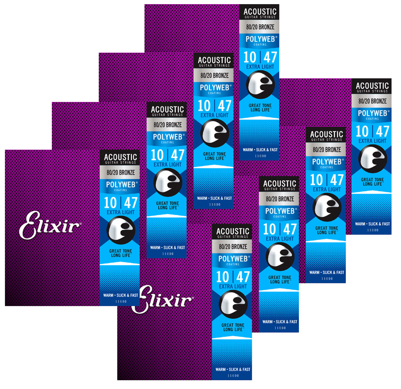 elixir extra light polyweb acoustic guitar strings