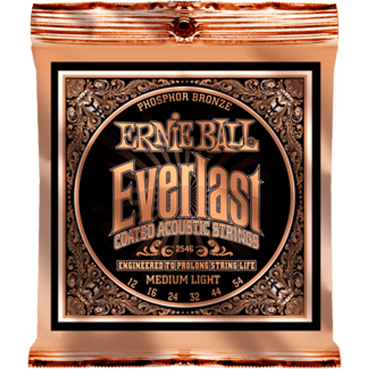 高評価なギフト ERNIE BALL 2546 ×1 [12-54] Everlast Medium Light Coated Phosphor  Bronze アコースティックギター弦 メール便発送・代金引換不可