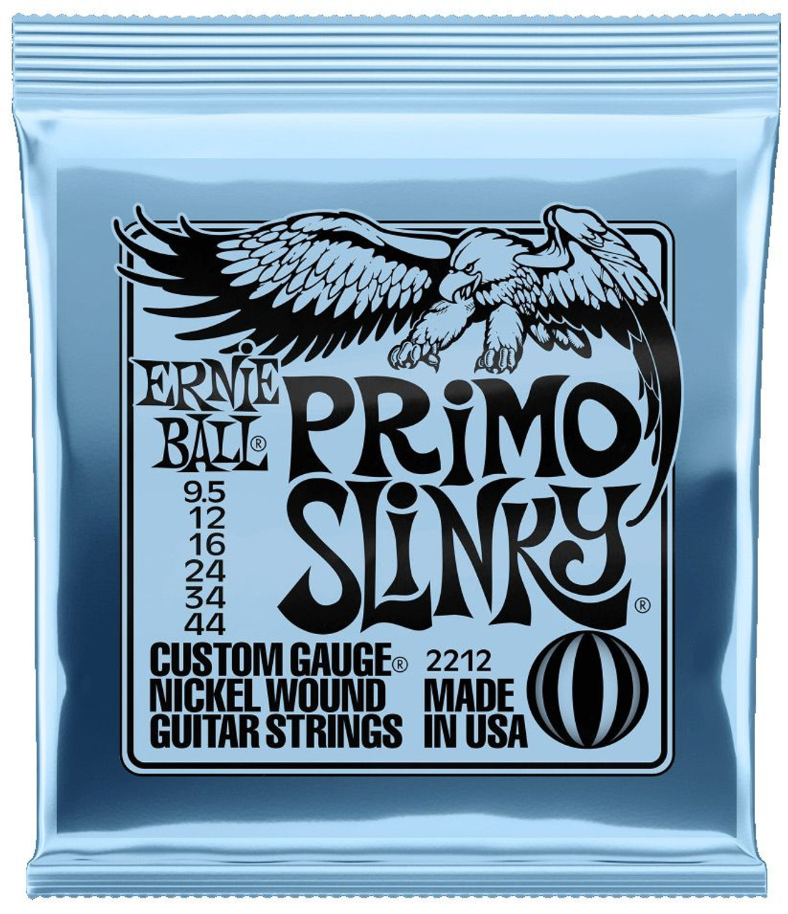 Ernie Ball 2212 Nickel Primo Slinky Electric Guitar Strings 9.5-44